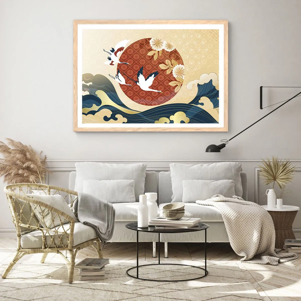 Affiche dans un chêne clair - Poster - Conte japonnais - 50x40 cm