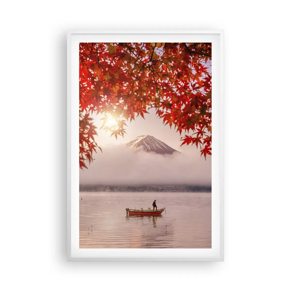 Affiche dans un cadre blanc - Poster - Dans le climat japonais - 61x91 cm