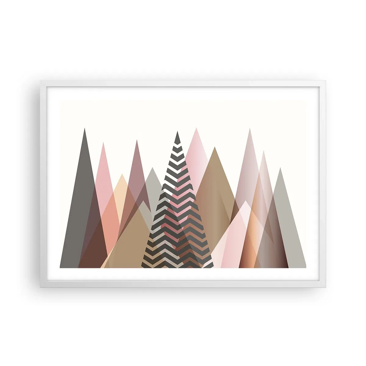 Affiche dans un cadre blanc - Poster - Vue pyramidale - 70x50 cm