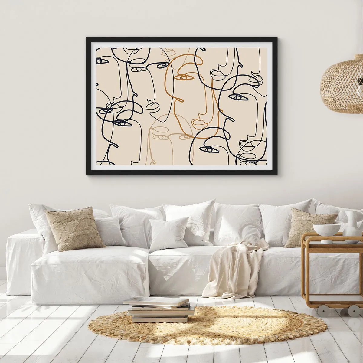 Affiche dans un cadre noir - Poster - Portrait multiplié - 50x40 cm