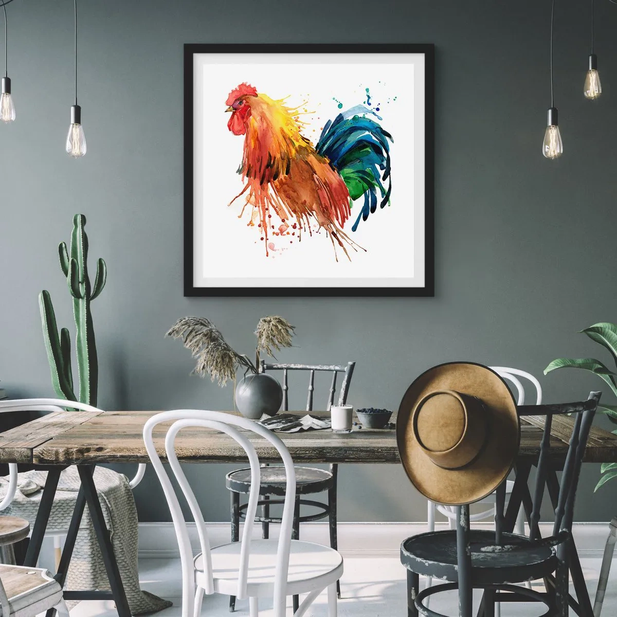 Affiche dans un cadre noir - Poster - Robe royale, fierté royale - 60x60 cm