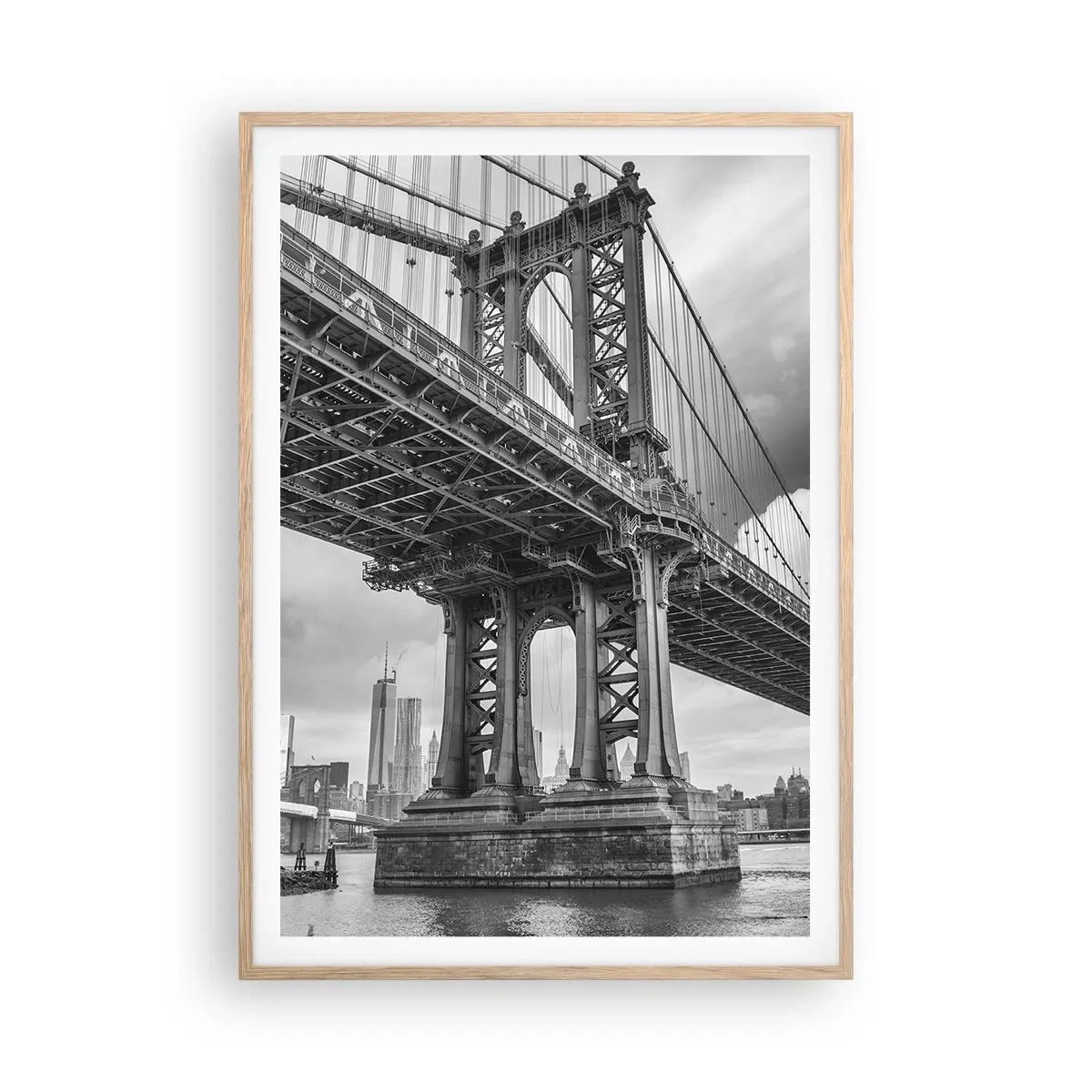 Affiche dans un chêne clair - Poster - Au coeur de la ville - 70x100 cm