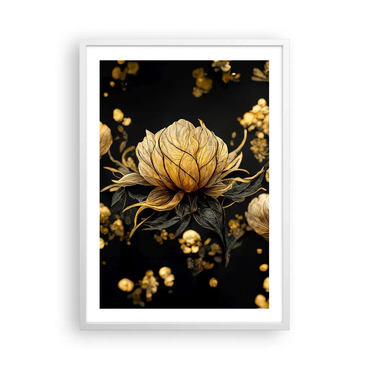 Affiche dans un cadre blanc - Poster - Fragilité subtile - 50x70 cm