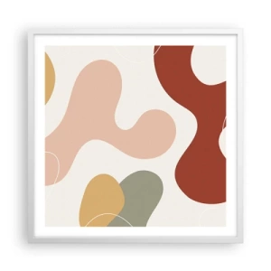 Affiche dans un cadre blanc - Poster - Entrelac - 60x60 cm