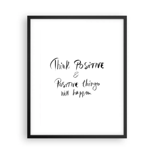 Affiche dans un cadre noir - Poster - Comment vivre? - 40x50 cm