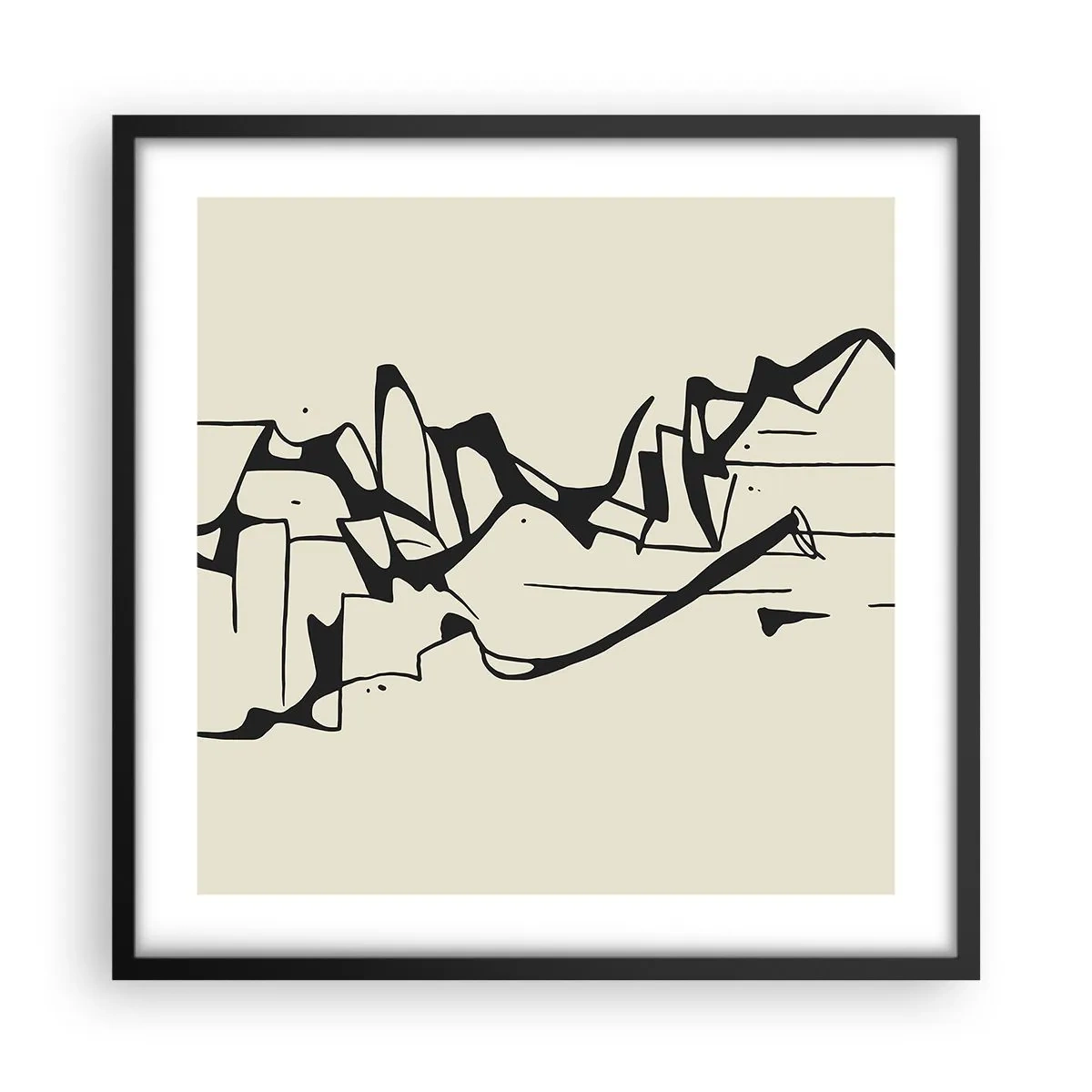 Affiche dans un cadre noir - Poster - Peut-être un paysage - 50x50 cm