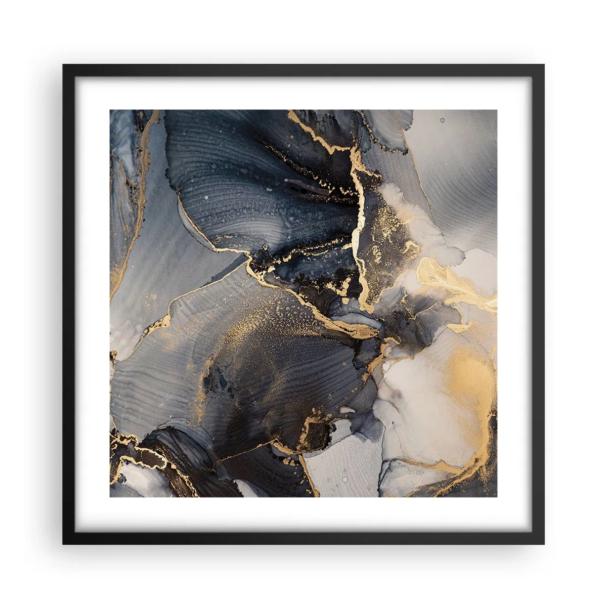 Affiche dans un cadre noir - Poster - La vie de la pierre - 50x50 cm