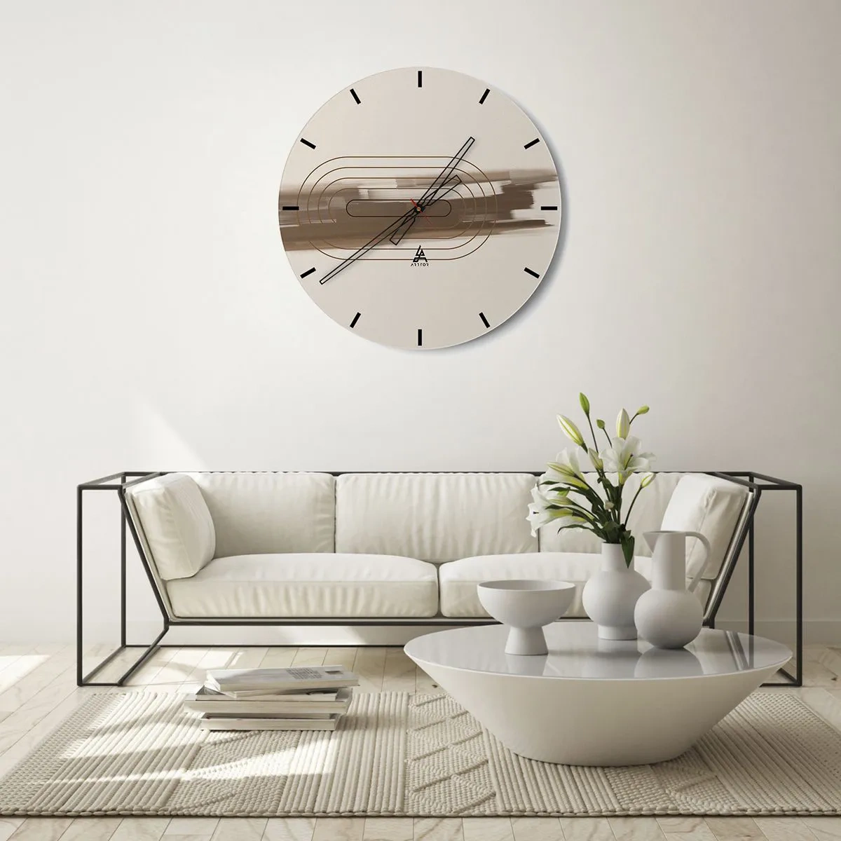 Horloge murale - Pendule murale - Parfum de gris - 40x40 cm