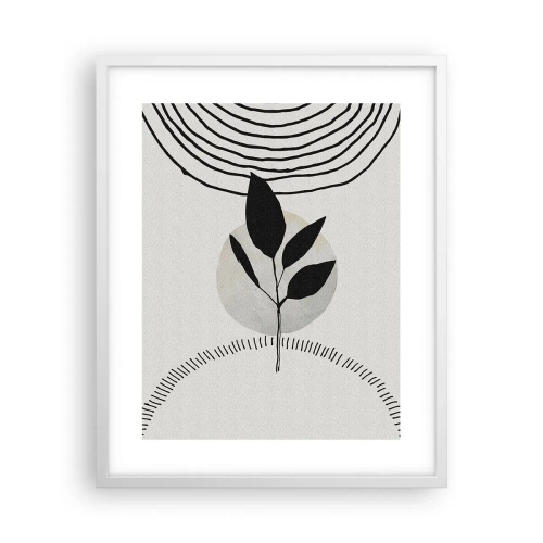 Affiche dans un cadre blanc - Poster - Composition : rituels de la nature - 40x50 cm