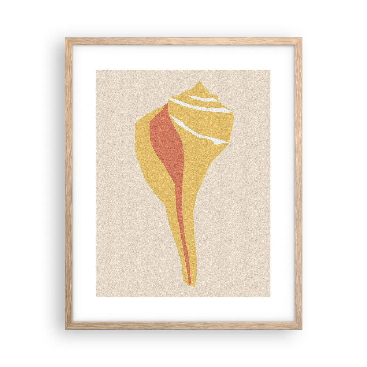 Affiche dans un chêne clair - Poster - Abstraction organique – croissance - 40x50 cm