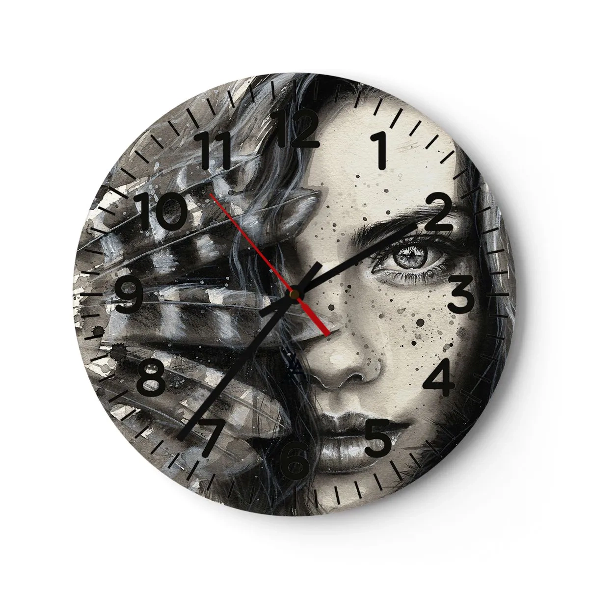 Horloge murale - Pendule murale - Beauté sauvage - 30x30 cm