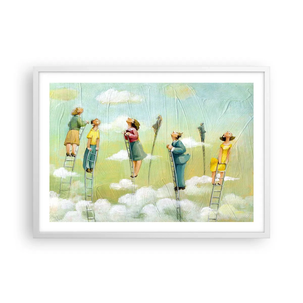 Affiche dans un cadre blanc - Poster - Derrière ton rêve - 70x50 cm