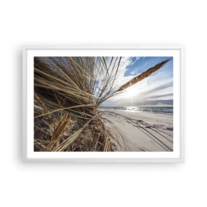 Affiche dans un cadre blanc - Poster - Rencontre des éléments - 70x50 cm