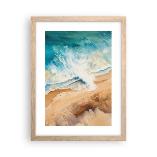Affiche dans un chêne clair - Poster - La vague qui revient - 30x40 cm