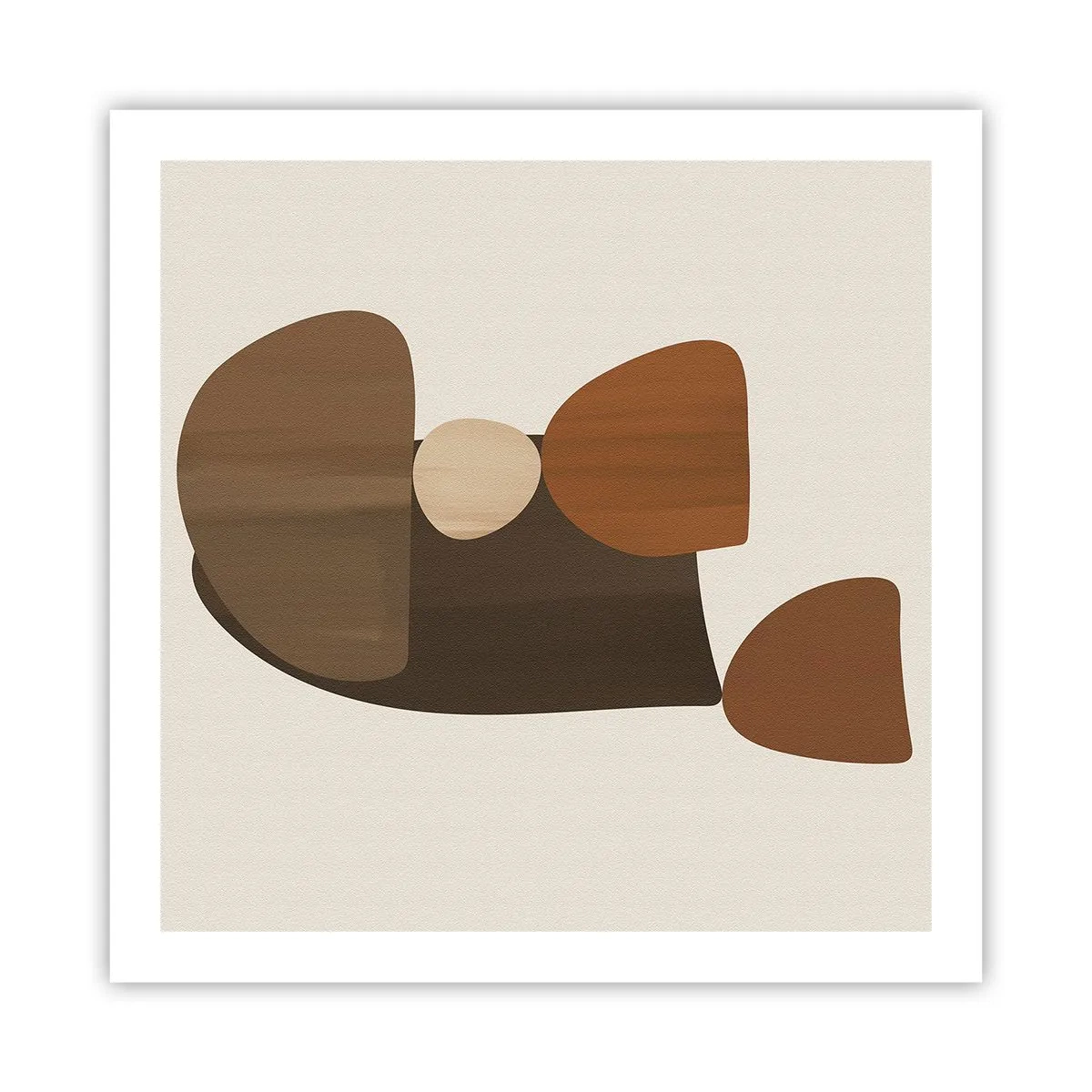 Affiche - Poster - Composition de marrons - 60x60 cm