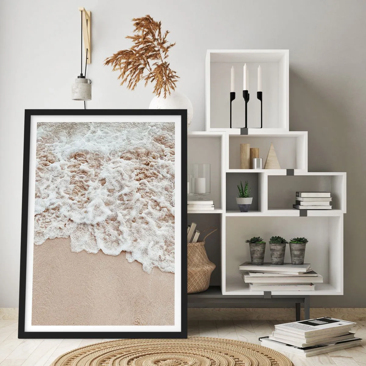 Affiche dans un cadre noir - Poster - Je reviens tout de suite - 30x40 cm