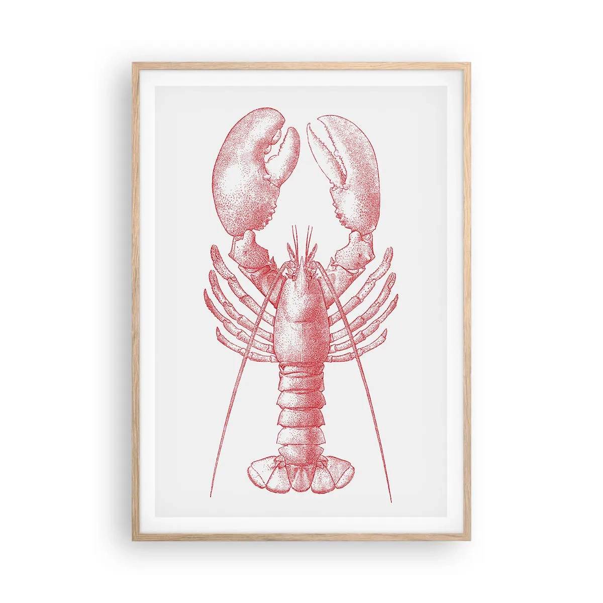 Affiche dans un chêne clair - Poster - Un homard digne d'Homère - 70x100 cm