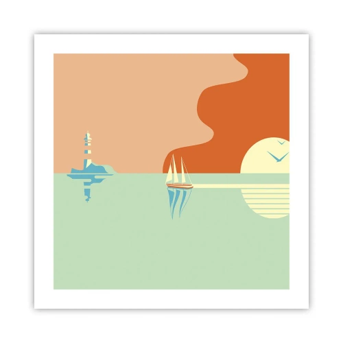 Affiche - Poster - Paysage idéal de la mer - 50x50 cm