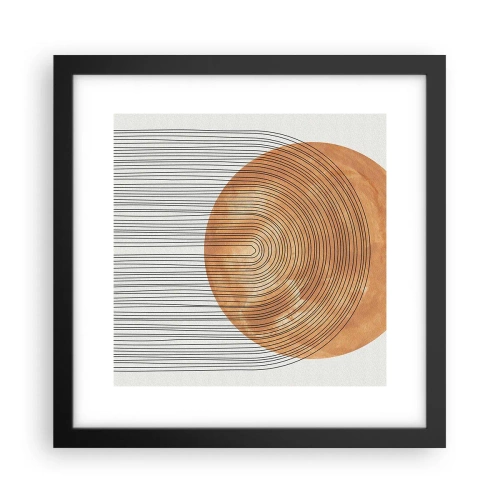 Affiche dans un cadre noir - Poster - Composition solaire - 30x30 cm