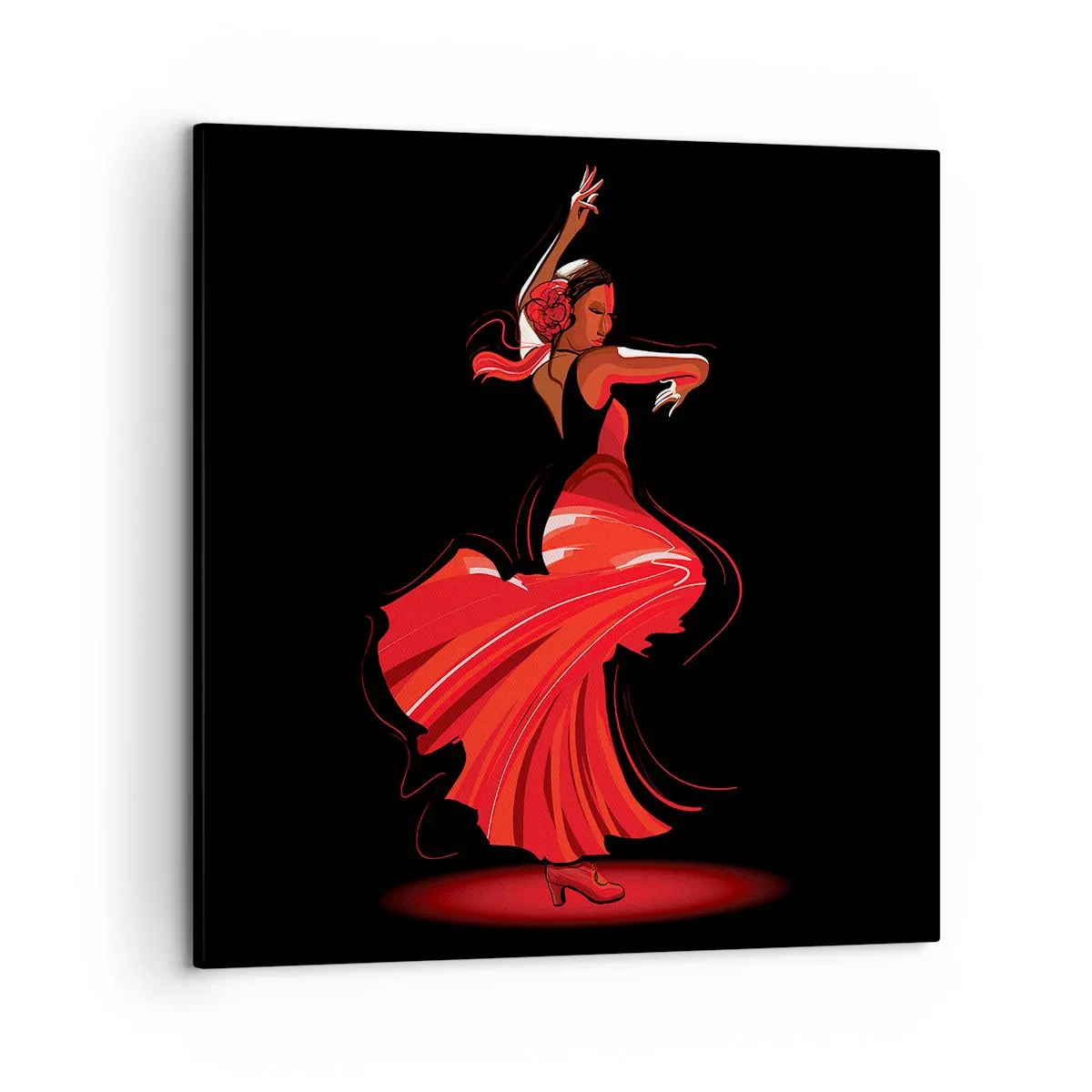 Impression sur toile - Image sur toile - L'esprit fougueux du flamenco - 50x50 cm