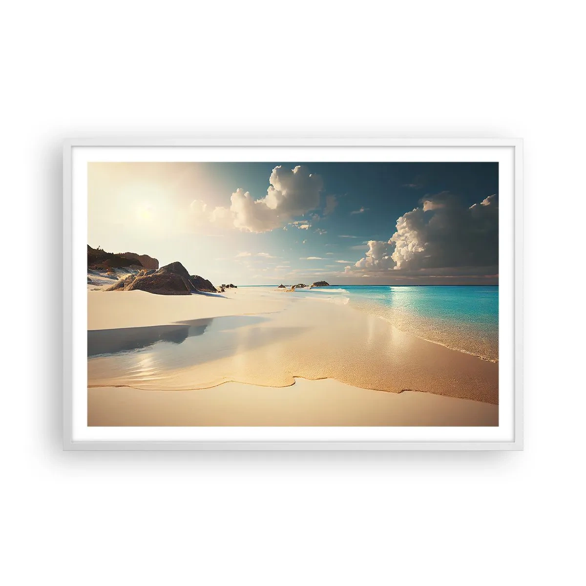 Affiche dans un cadre blanc - Poster - Une journée de rêve - 91x61 cm