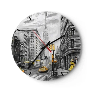 Horloge murale - Pendule murale - Une histoire new-yorkaise - 40x40 cm