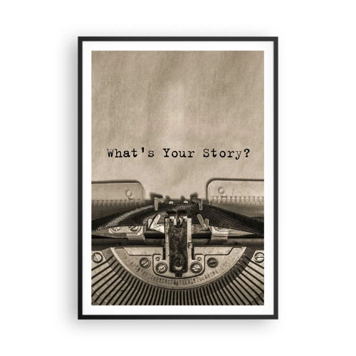 Affiche dans un cadre noir - Poster - Réponds-moi - 70x100 cm