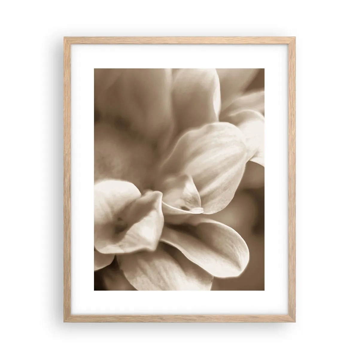 Affiche dans un chêne clair - Poster - Doux comme un sourire - 40x50 cm