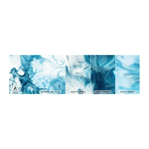 Échantillon de Papier Peint Autocollant Deluxe Sticker - Concert de bleu - Abstraction, Morceau, Art moderne - 100x30 cm