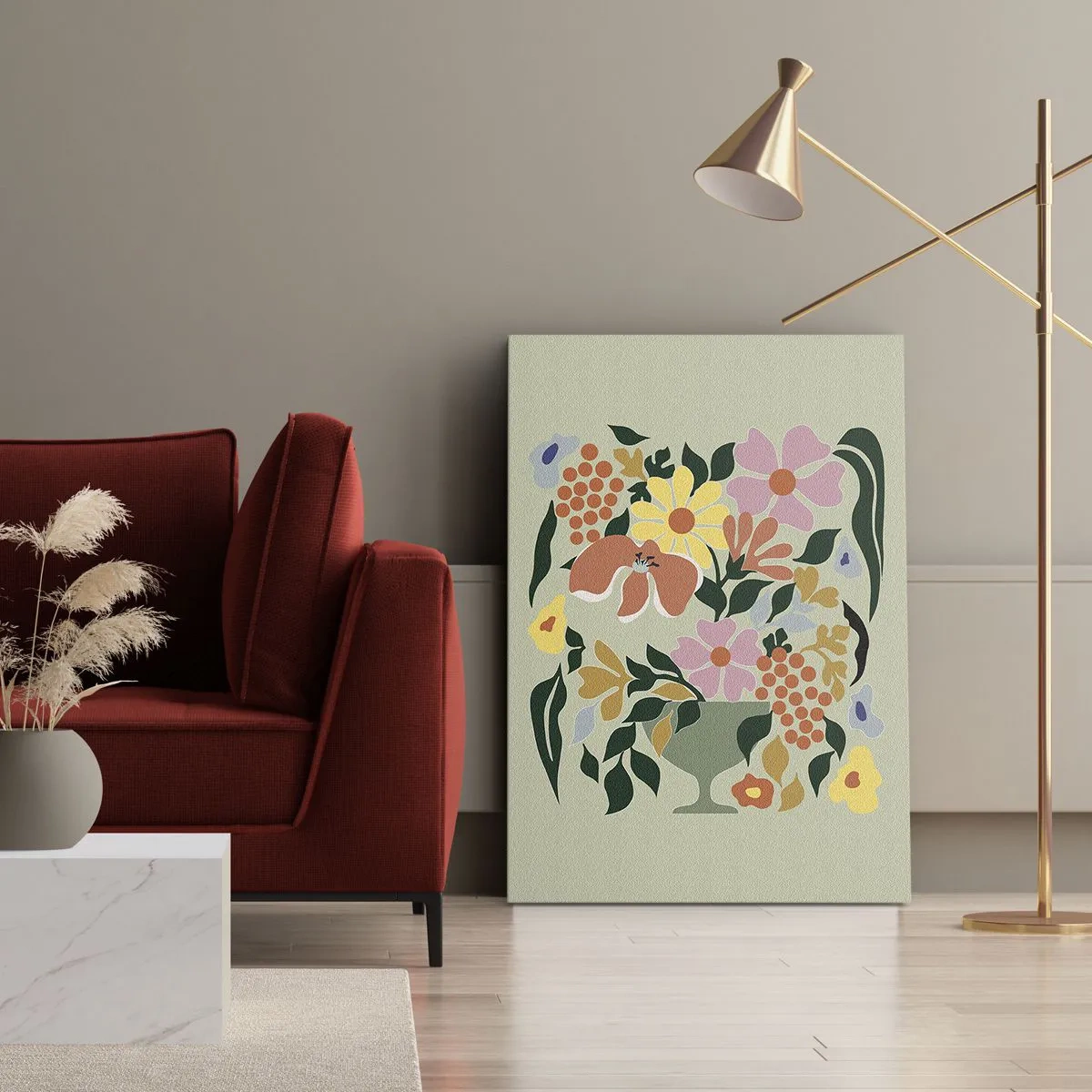 Impression sur toile - Image sur toile - Un bouquet plein de vie - 55x100 cm
