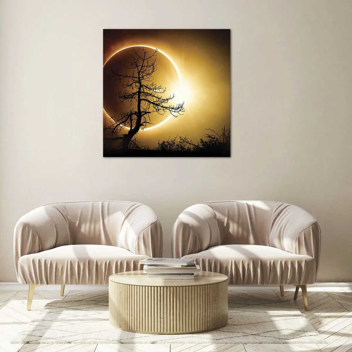 Impression sur verre - Image sur verre - Éclipse totale - 30x30 cm