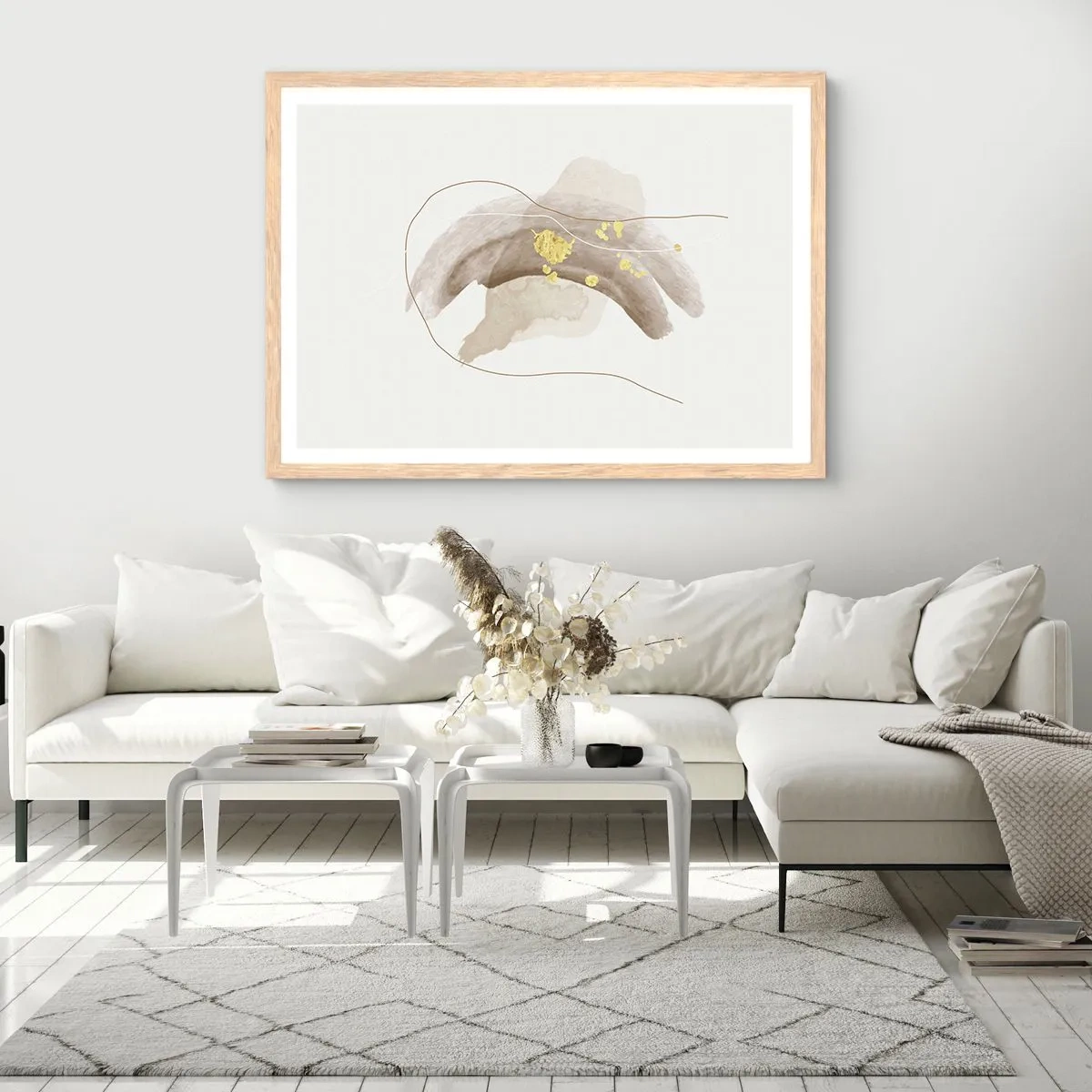 Affiche dans un chêne clair - Poster - rencontré dans l'espace - 91x61 cm