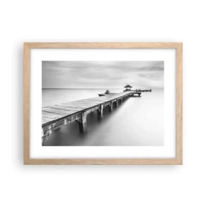 Affiche dans un chêne clair - Poster - À l'horizon - 40x30 cm