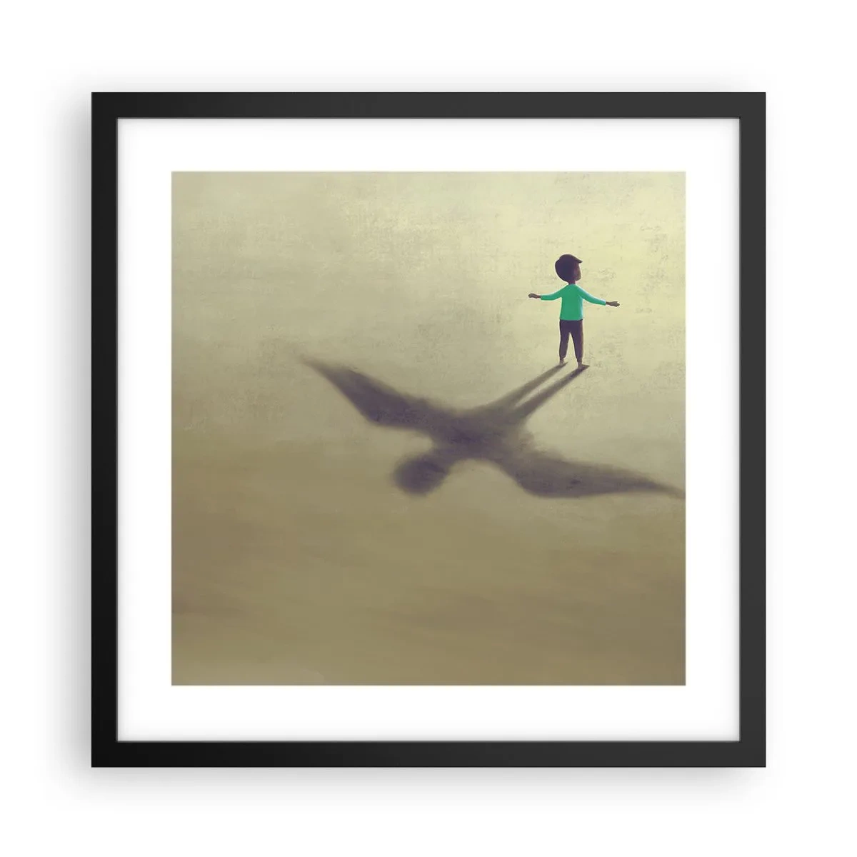 Affiche dans un cadre noir - Poster - Héros du futur - 40x40 cm