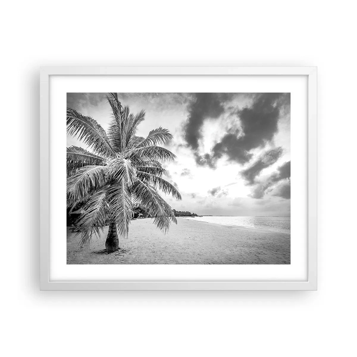 Affiche dans un cadre blanc - Poster - Quand tu aspires à la solitude - 50x40 cm