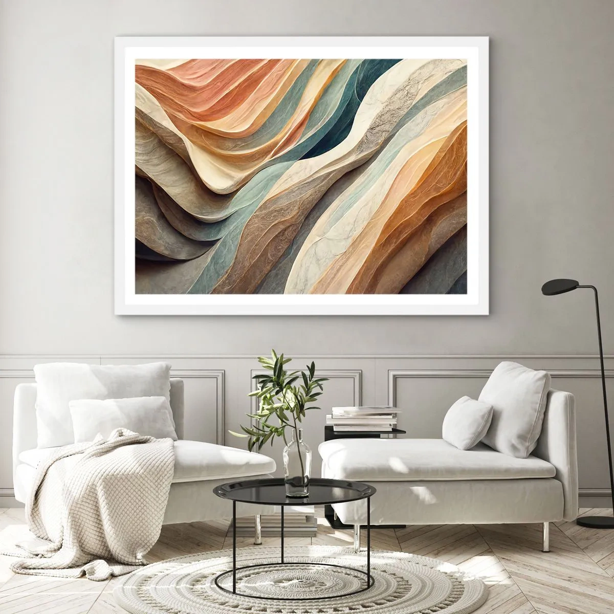 Affiche dans un cadre blanc - Poster - Le moment avant le changement - 70x50 cm