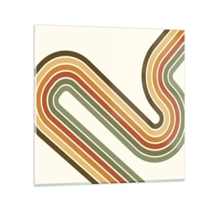 Impression sur verre - Image sur verre - En zig zag vers le but - 30x30 cm