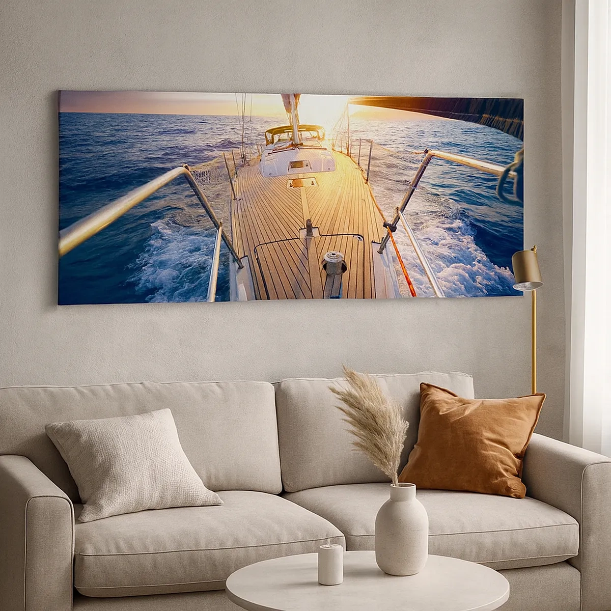 Impression sur toile - Image sur toile - Courir sur les vagues - 30x30 cm