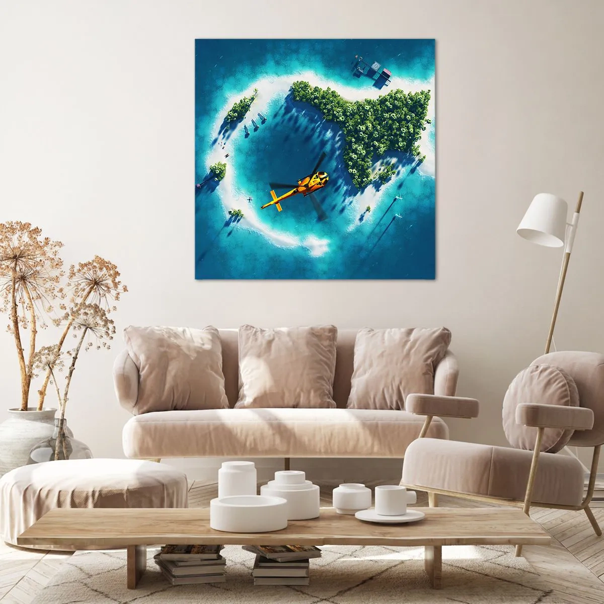 Impression sur toile - Image sur toile - Achetez-vous une île - 60x60 cm