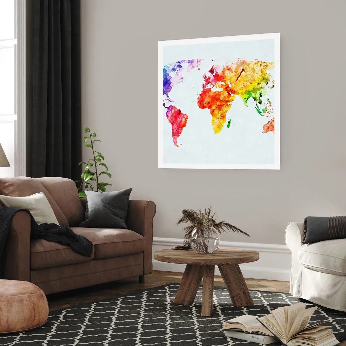 Affiche - Poster - Toutes les couleurs du monde - 50x50 cm