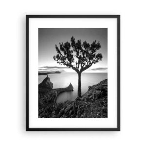 Affiche dans un cadre noir - Poster - Paix jusqu'à l'horizon - 40x50 cm