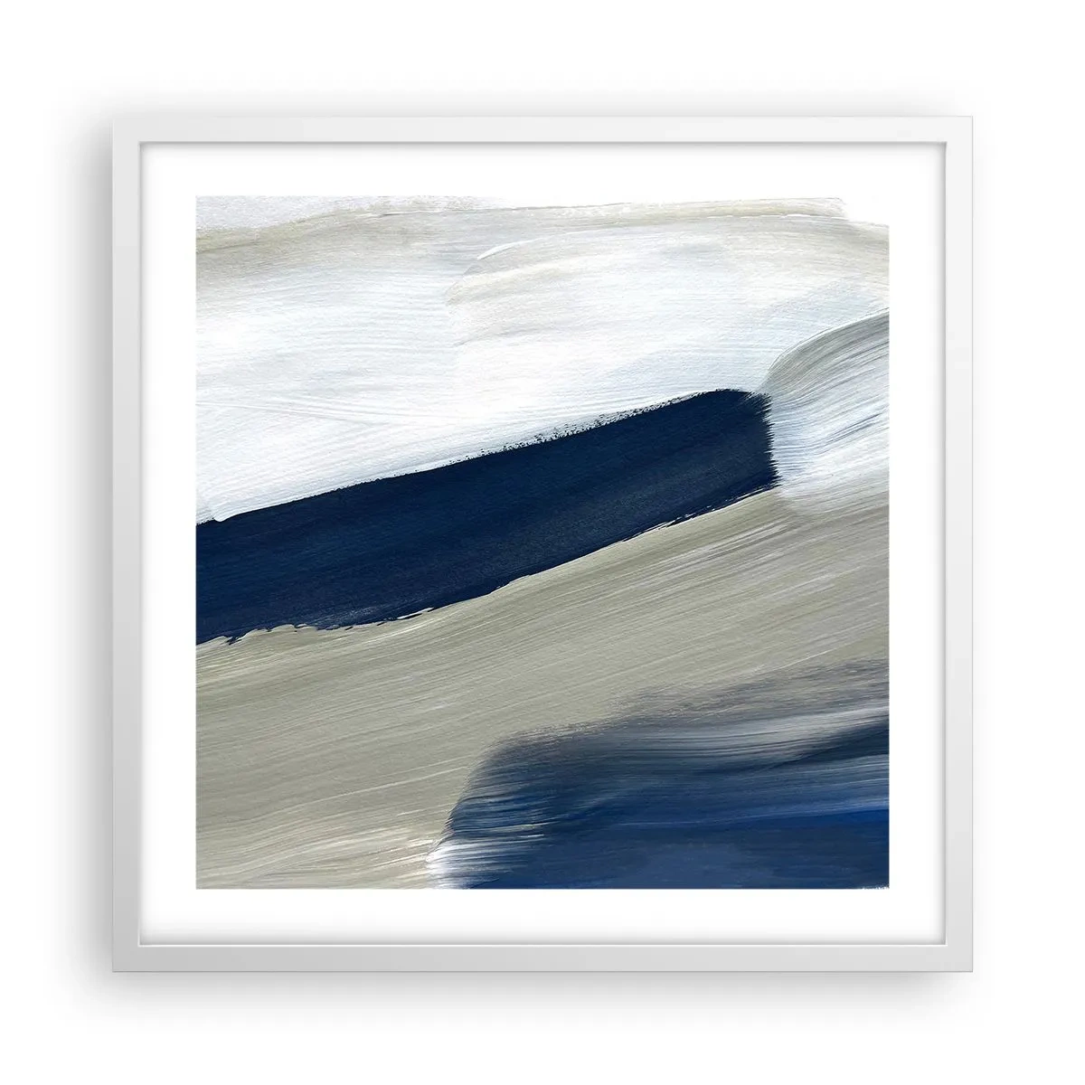 Affiche dans un cadre blanc - Poster - Rencontre avec la blancheur - 50x50 cm
