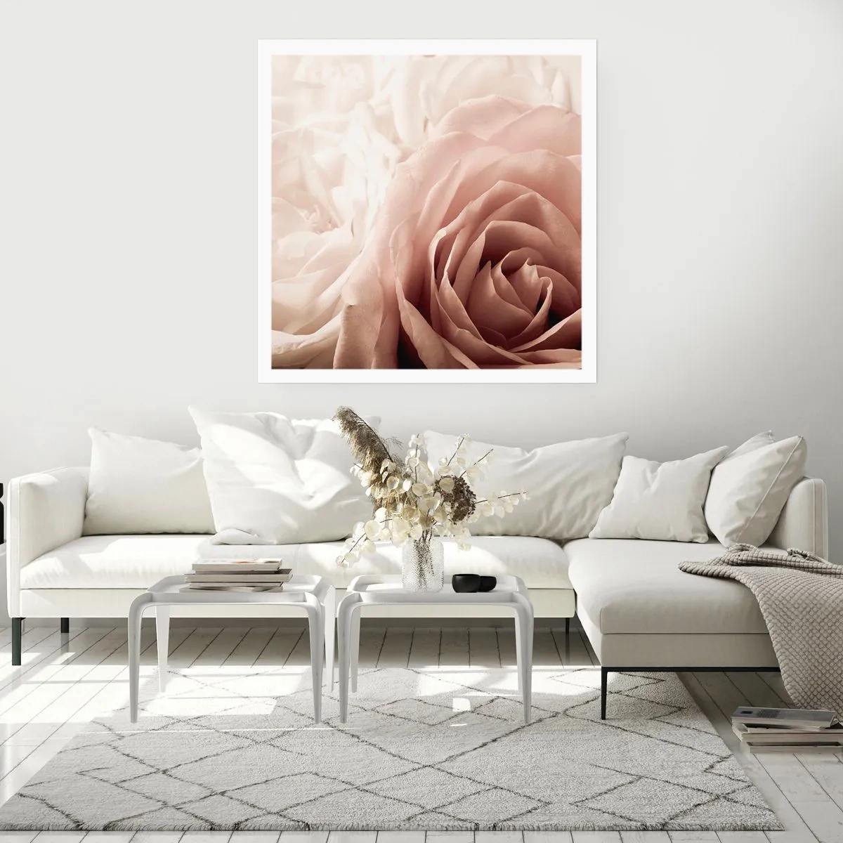 Affiche - Poster - Au coeur d'ue la rose - 30x30 cm