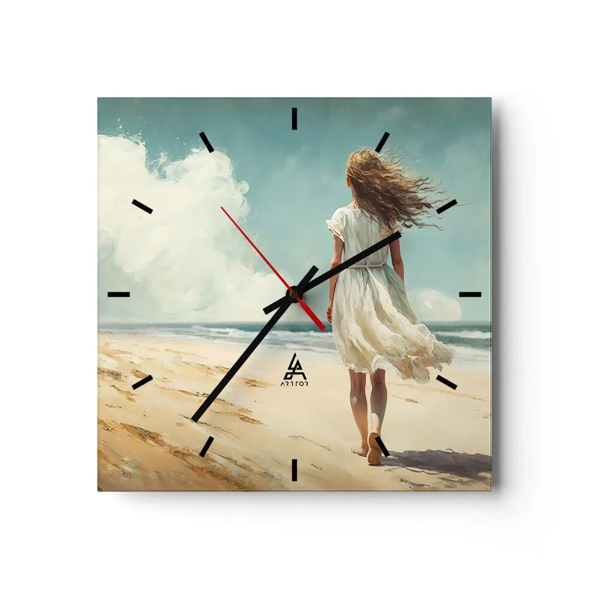 Horloge murale - Pendule murale - Pour rencontrer le soleil et le vent - 40x40 cm