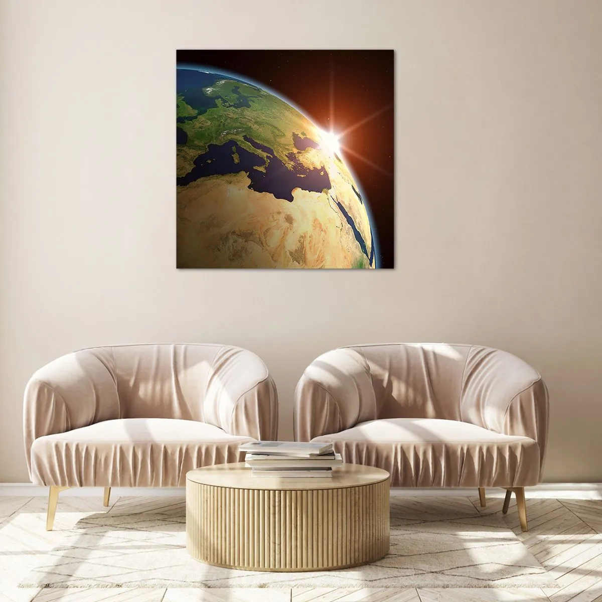 Impression sur verre - Image sur verre - Lever de soleil - 40x40 cm