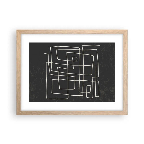 Affiche dans un chêne clair - Poster - Pas aussi simple - 40x30 cm