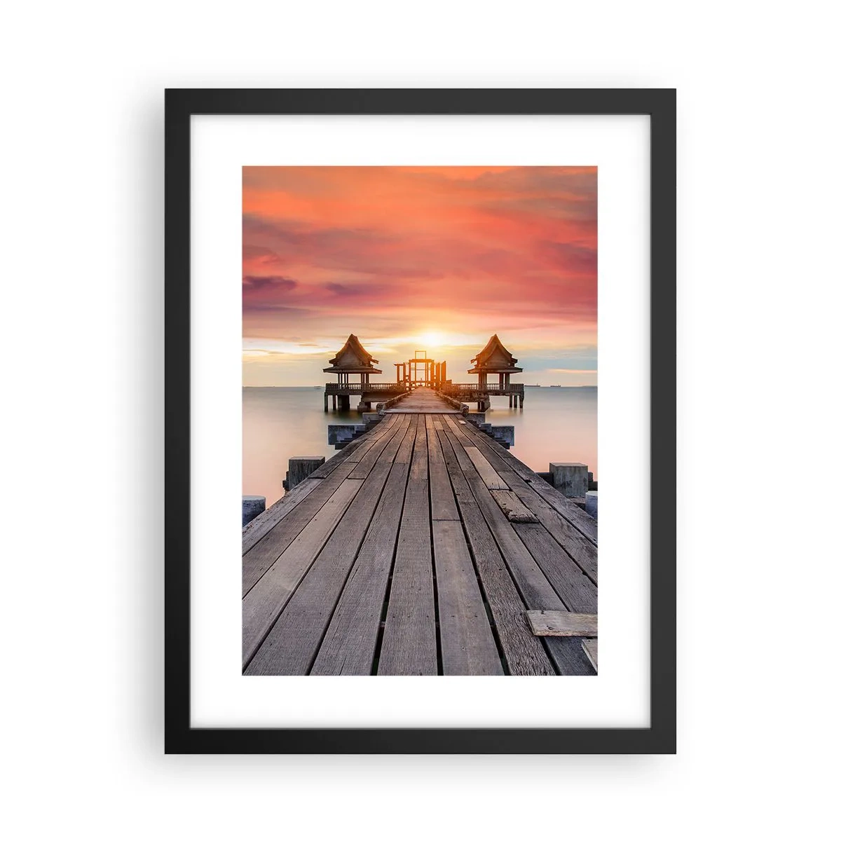 Affiche dans un cadre noir - Poster - L'Ouest à l'Est - 30x40 cm