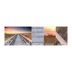 Échantillon de Papier Peint Autocollant Deluxe Sticker - Envol des espaces - Paysage, Mer, Plage - 100x30 cm