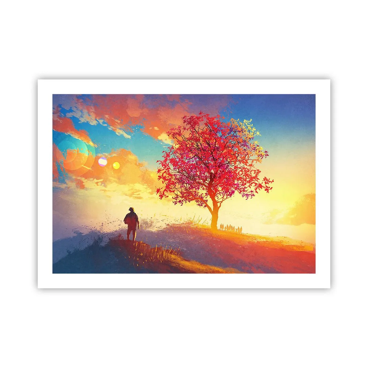 Affiche - Poster - Pèlerin à destination - 70x50 cm