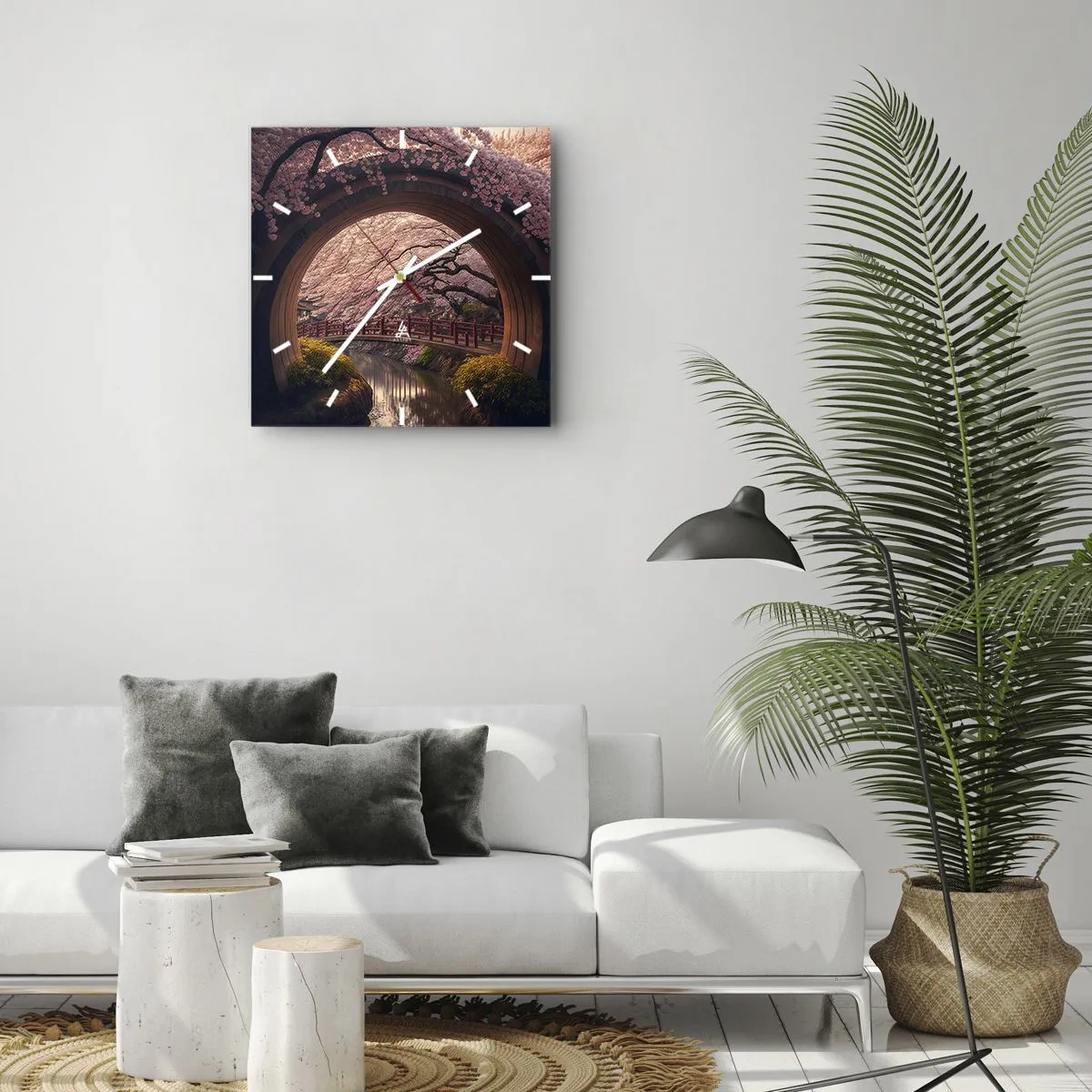 Horloge murale - Pendule murale - Printemps japonais - 40x40 cm